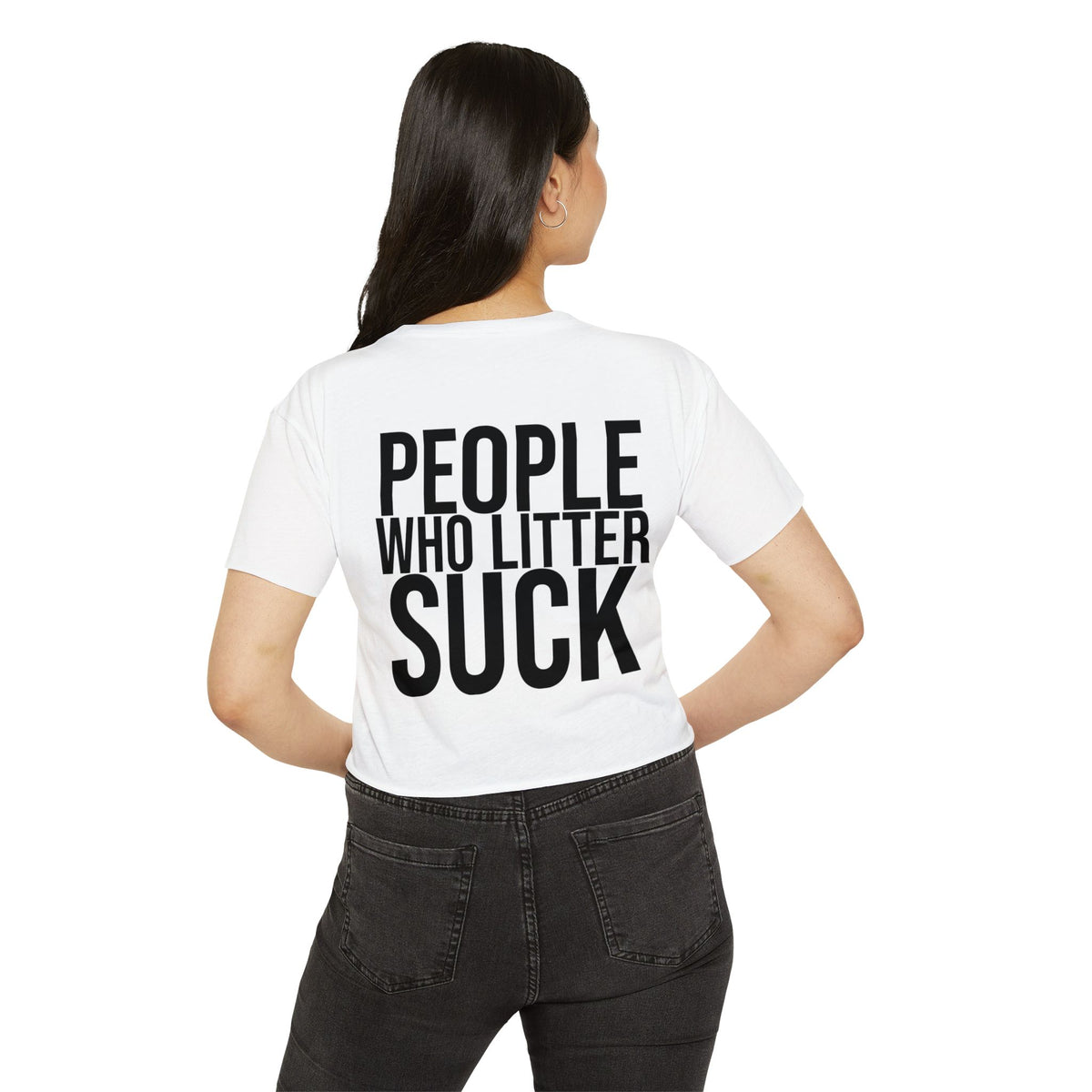 People Who Litter Suck - Float the River Women's Festival Crop Top